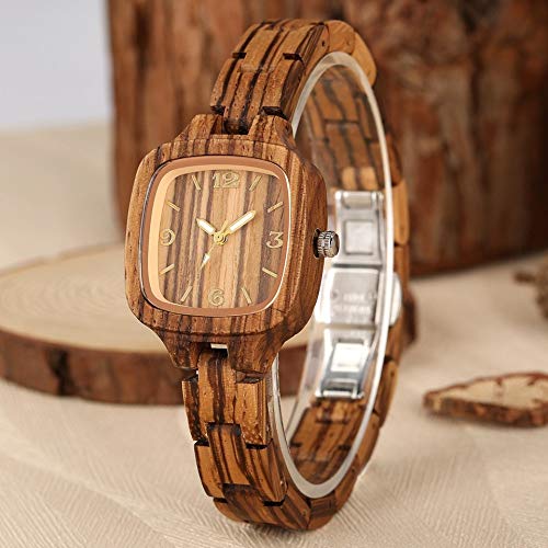 PLUIEX Orologio in Legno Orologio da Donna