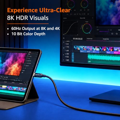 Image of amazon basics 240W Type C Cable With 40Gbps Data Transfer Speed, Thunderbolt 4, 8K@60Hz Display Cable, USB 4 Type C 90 Shaped Connector, Gold Coated, Type C Fast Charging