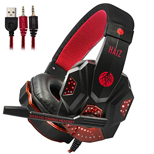 Haiz Fone de Ouvido Headset Gamer Deneb Headphone Vermelho HZ-1802