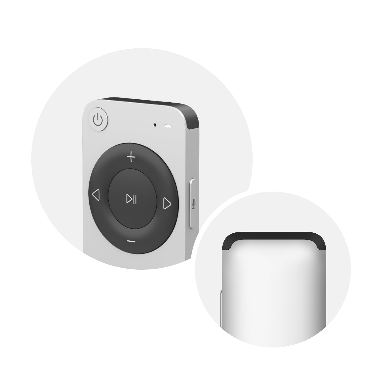 WiiM Voice Remote 2 pour streamer et amplificateur de musique | Push-to-Talk, 4 boutons intelligents | Batterie rechargeable | Design en aluminium | Télécommande Bluetooth