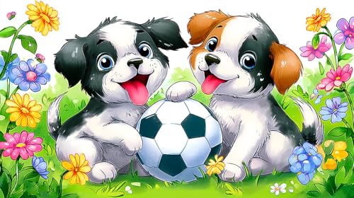 Puzzle de perro lindo de 1000 piezas, obra de arte y regalo original para adultos y niños