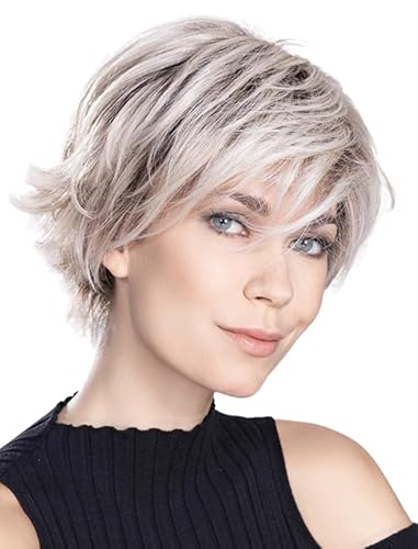 Belle of Hope Mara Ray Relax Wig 4 Piece Bundle - Hi Power Collection HD Mono Crown Synthetic Pixie Cut Wig, 4oz luxury shampoo, comb and 19 Page (Sandy-Blonde Rooted, Petite/Average)