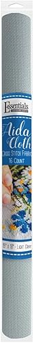 Aida Cloth, 16 unidades, 15 x 18 pulgadas, tela de punto de cruz gris claro para bordado, punto de cruz, bordado a máquina y punto de aguja
