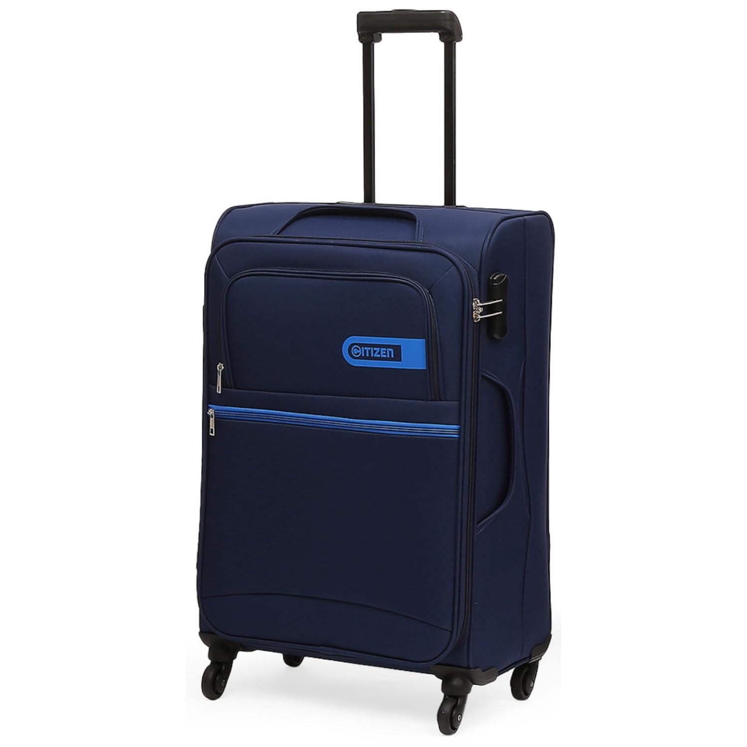 Citizen Journey Pulse Trolley Bag for Travel 68 cms Medium Check-in Luggage Bag | Polyester Soft Sided Suitcase for Travel with 4 Spinner Wheel & Built-in Combination Lock (Navy Blue) (B0CLJG83FL) Amazon Price History, Amazon Price Tracker