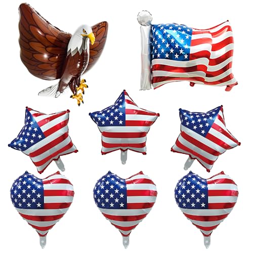 Ballons aluminium 4 juillet aigle étoile cœur drapeau américain USA