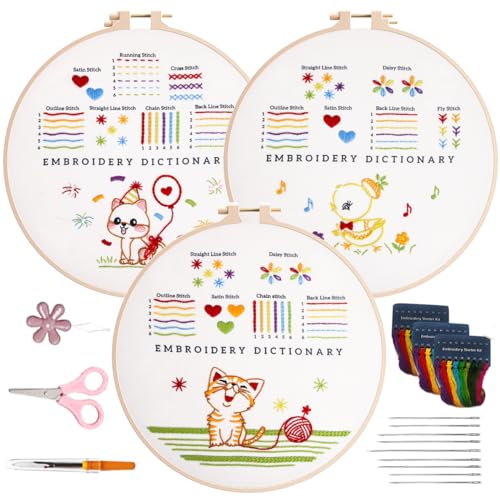 Embroidery Kit for Beginners Adults Cross Stitch Kits Punch Needle Beginner Needlepoint Kits Hobbies for Women & Kids