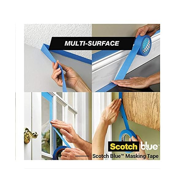 3M Scotch Blaues Band Wasserdicht, Automotive Kreppband 3434 110°C 24 mm x 50m x 2 Rollen – Bild 6