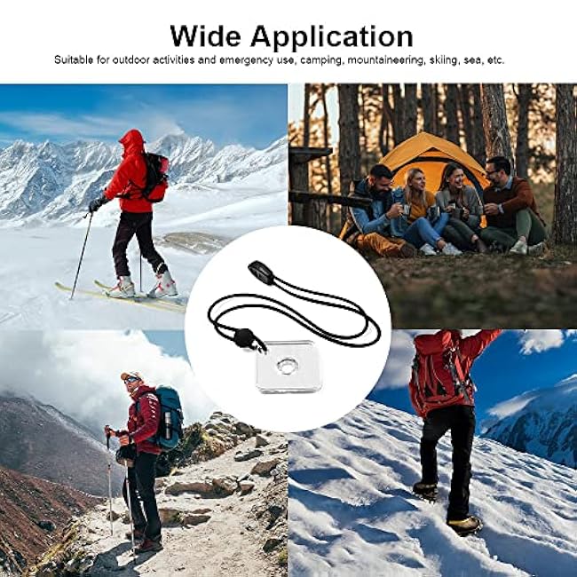 Signal Mirror, Survival Mirror with Whistle, Emergency Reflective Mirror, Signal Mirror Survival, Rescue Survival Reflective Mirror for Hiking, Camping