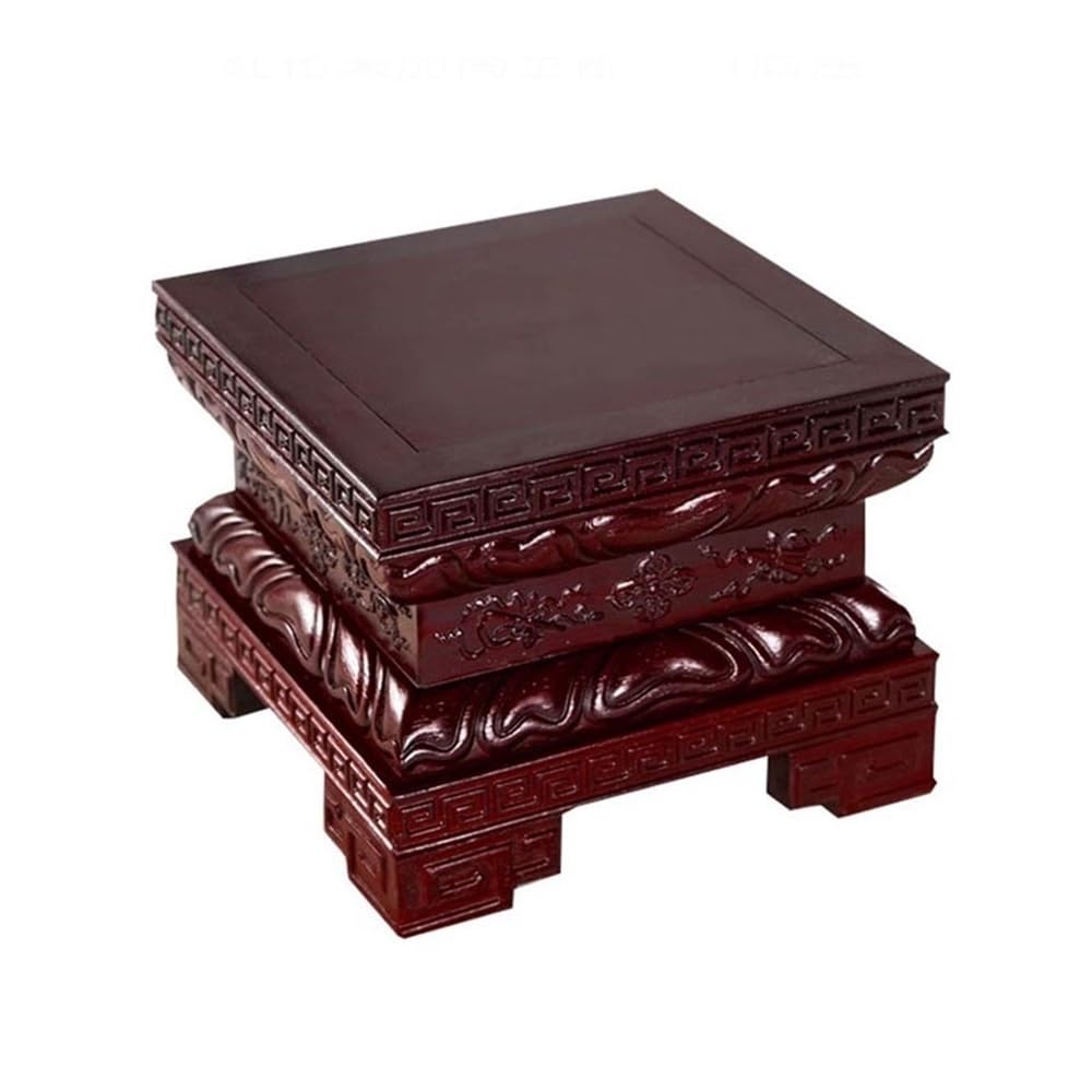 Support de vase pour bonsaï avec socle en acajou format L