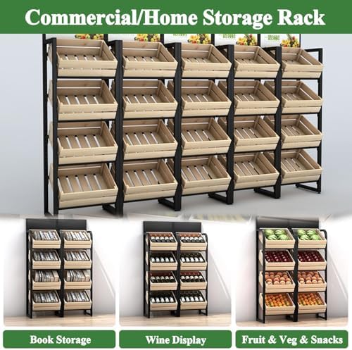 4-Tier Multi-Layer Kitchen Shelf Rack - Versatile Floor Storage Stand for Fruits, Vegetables, Onions & Potatoes - Perfect Display Organizer for Home & Market Use