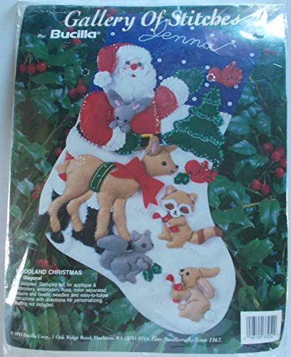 Bucilla Gallery of Stitches Woodland Christmas Felt Applique Stocking Kit