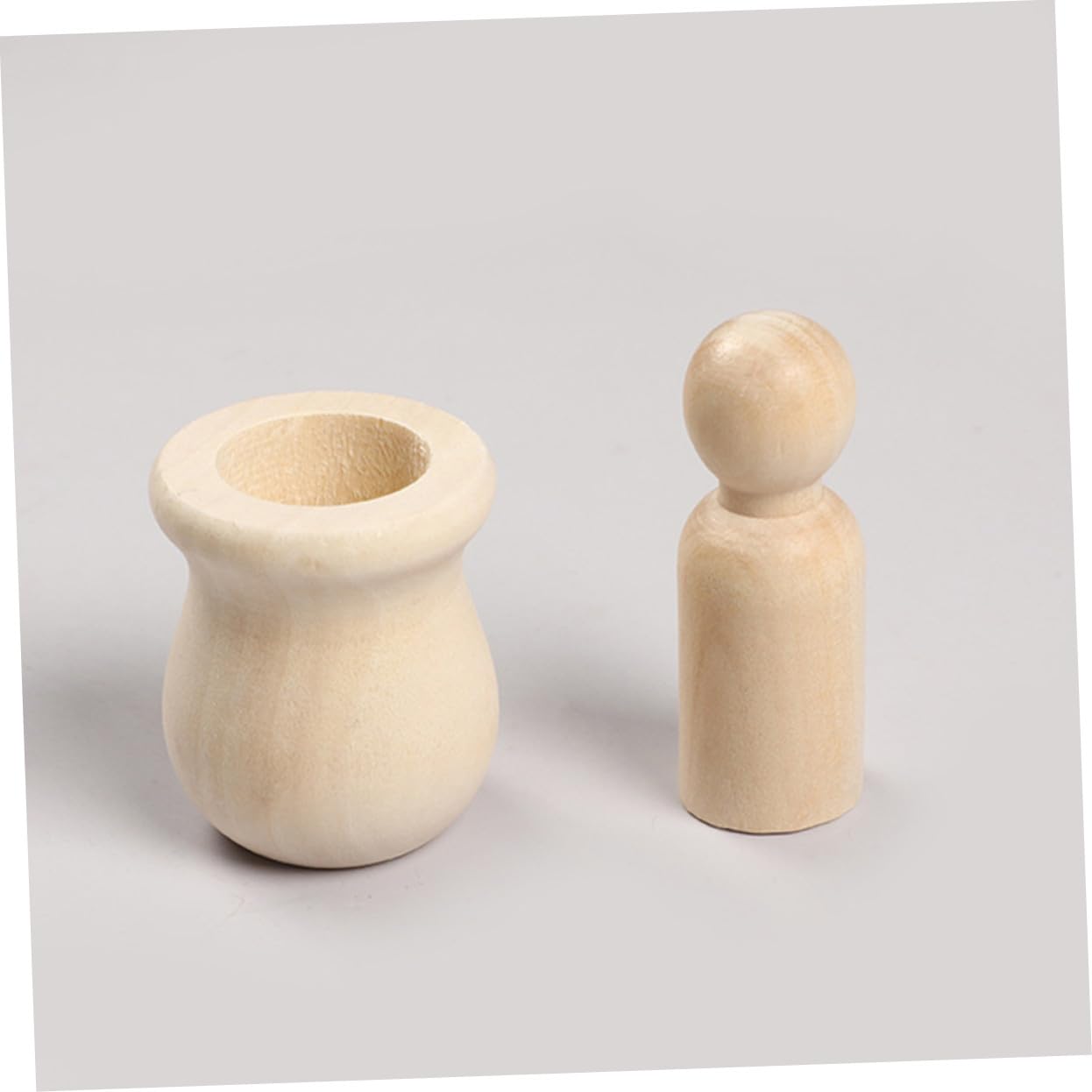 20 piezas Muñecos de Madera sin Pintar para Manualidades DIY Figuras sin Terminar para Pintar y Decorar Juguetes Creativos para Decoración Hogar