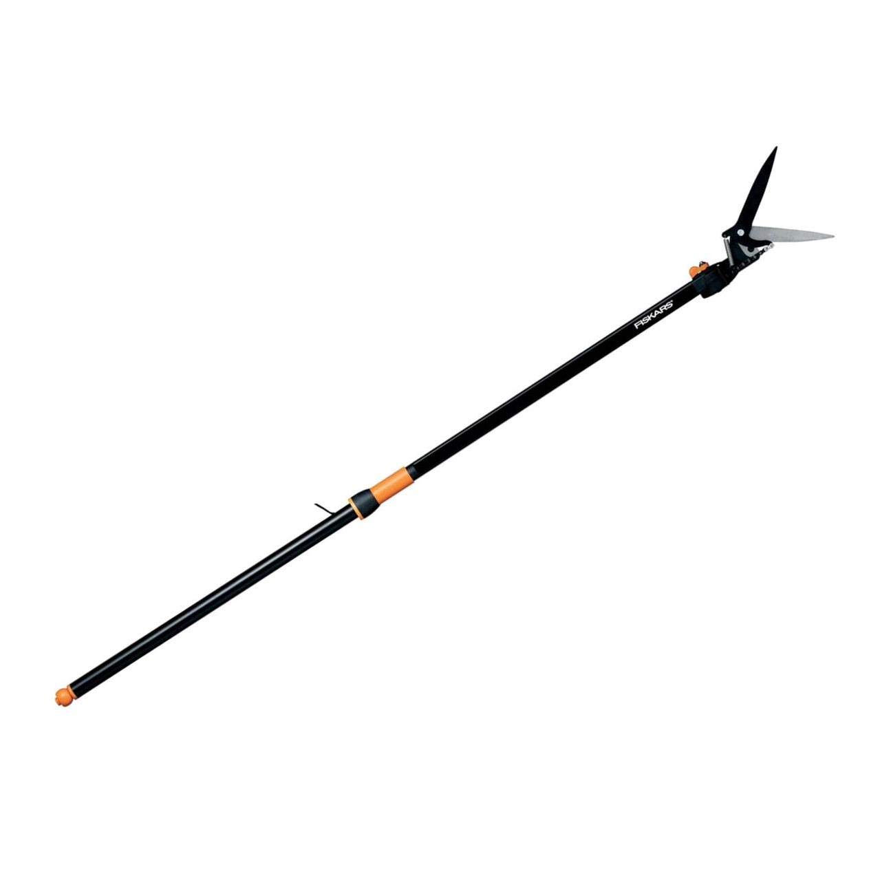 Fiskars Pértiga universal UP80, Para las Podaderas de árboles UP84 & UP82, Alcance de hasta 5 metros, Aluminio, Negro/Naranja, 1001560