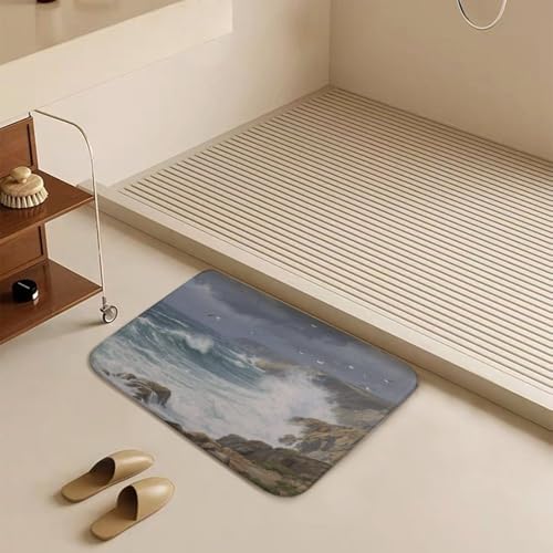Alfombras de baño para suelo de duchas absorbentes y esponjosas 7