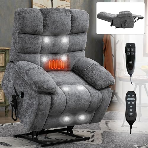 Sillón con masaje y calor eléctrico cuero marrón
