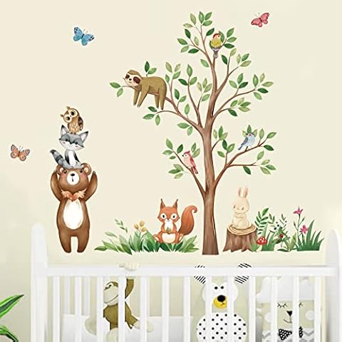 wondever Pegatinas de Pared Animales del Bosque Cover