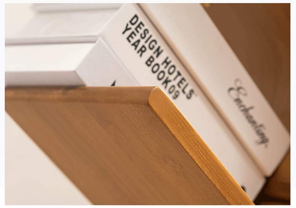 Estantería para Libros Oficina Estantería De Bambú Libros Curvada En Forma Árbol 3-6 Estantes Piso para Estudiantes Estante Almacenamiento Pequeño Múltiples Muebles(3 Layers)