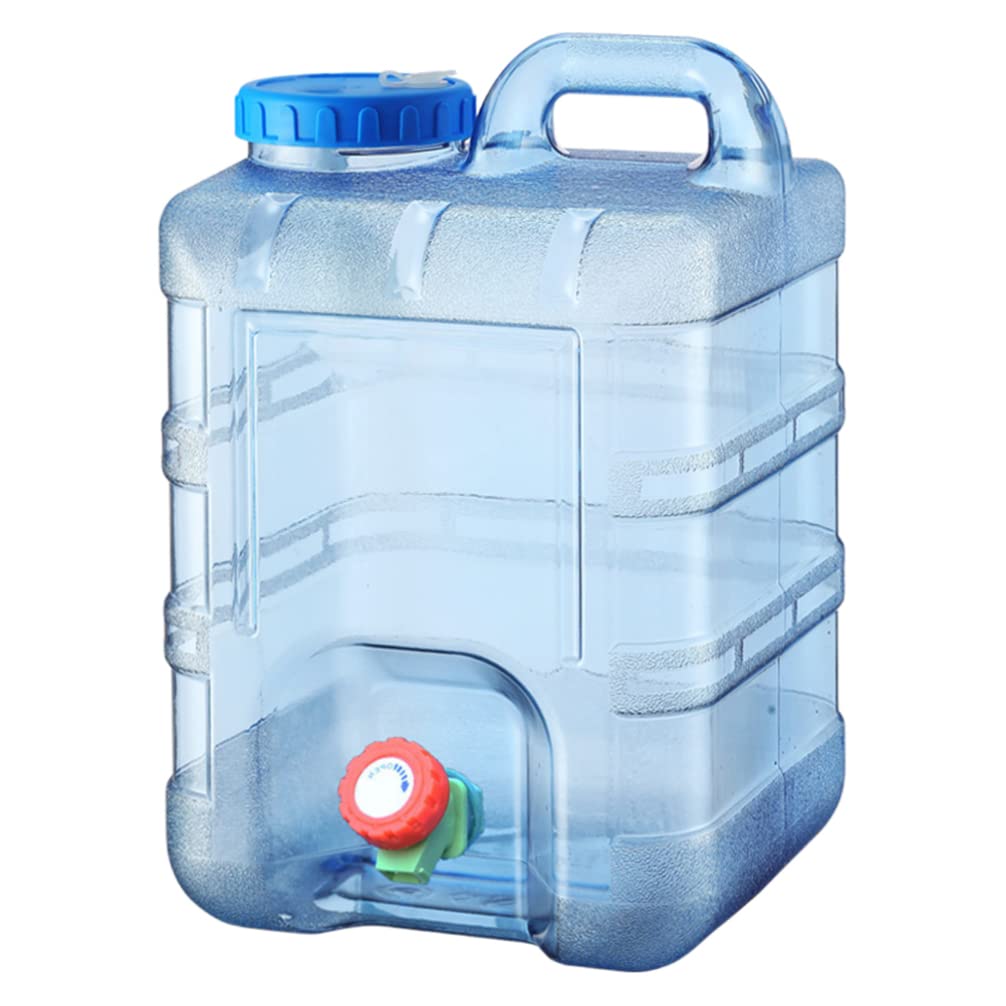 Abaodam 2.64 Gallon Water Jug Camping Water Container Water Storage Container with Faucet Large Capacity Water Jug Portable PC Water Bucket Camping Supply Clear Water Bottles