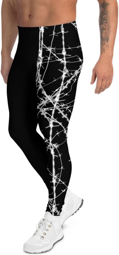 Dreadnaut Fight Gear Men's Spats Barbed Wire White