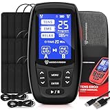 NEOCARBON TENS Unit Muscle Stimulator Ergo Machine for Pain Relief and Muscle Recovery, Electronic Pulse Massager, Medical Grade & Pain Management, Black