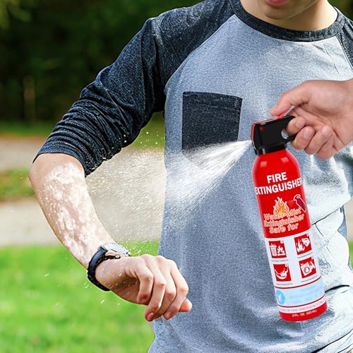 4 Pack Fire Extinguisher for Home Kitchen Car Grill - Water-Based A/B/C/K Rated, Non-Toxic, Prevent Re-Ignition & Easy Clean Compact Design