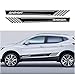 QWASZX Autocollants de Jupe latérale de Porte de Voiture pour Nissan Qashqai j11 j10 Tuning, Bandes de Sport de Course Autocollants Vinyle décorations de Style étanche Accessoires 2 pièces