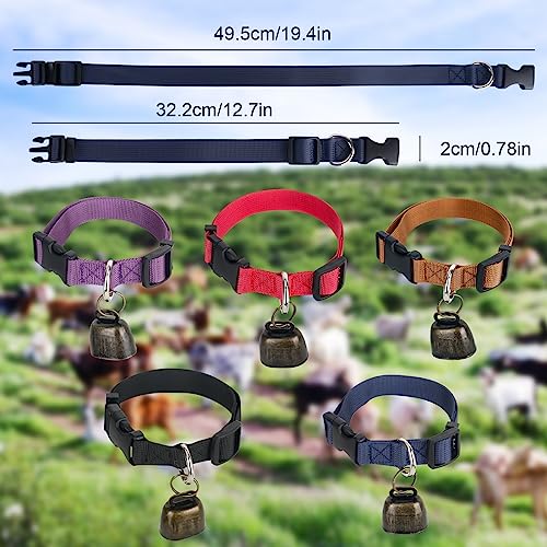 5 pezzi collari di capra con campanelli collari di...