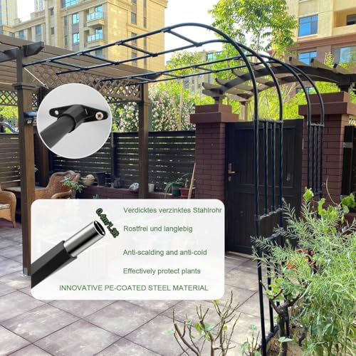 Arche de jardin robuste pour plantes grimpantes, design extérieur durable - 4