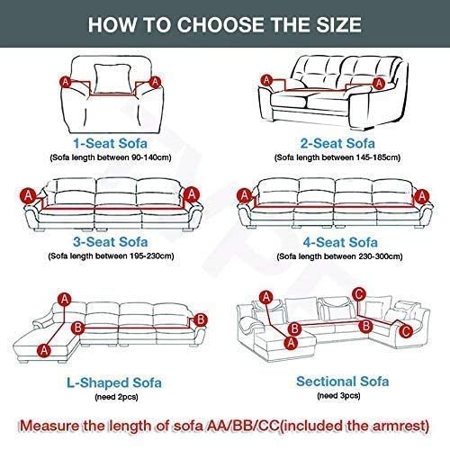 Image of TONY STARK Sofa Cover One 3 Seater and Two 1 Seater Fully Covered Universal 5 Seater for Living Room Non-Slip Sticky Elastic Stretchable Sofa Set Slipcover Protector (3+1+1 Seater, Grey Mustard Leaf)