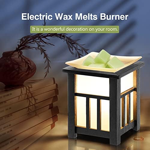 Tianqinuk Electric Wax Melt Burner Electric Wax Burner Oil Burner Aroma Lamp Fragrance Candle Warmer for Home Office Bedroom Living Room (Beige)