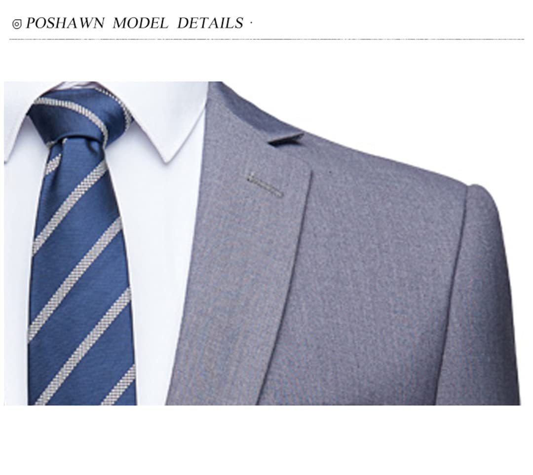 Męski garnitur slim fit, męski garnitur 2-częściowy zestaw, marynarka, kamizelka spodnie, męski garnitur smokingowy, 1 przycisk czarny, M