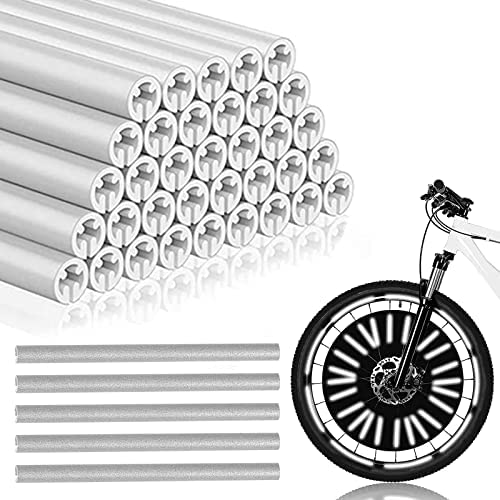 Peysaitr 36 Stück Speichenreflektoren Fahrrad, Wasserdichter Speichenreflektor, Einfach zu Montierende Speichenräder, Fahrrad Speichen für Max Sichtbarkeit im Verkehr Cover