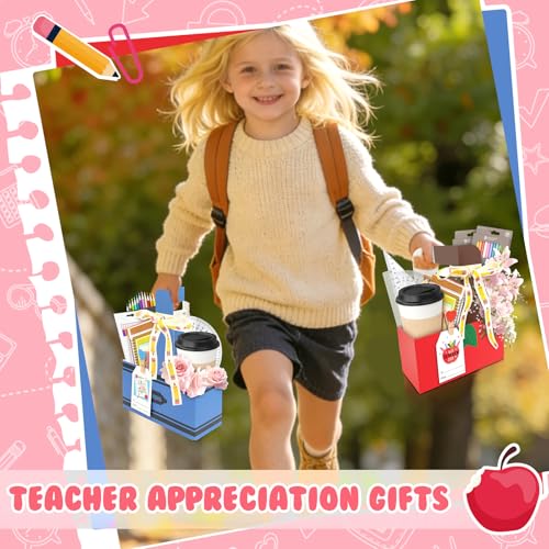 24 Set Back to School Teacher Gifts, 2 Cup Drink Carrier with Handle - image 5