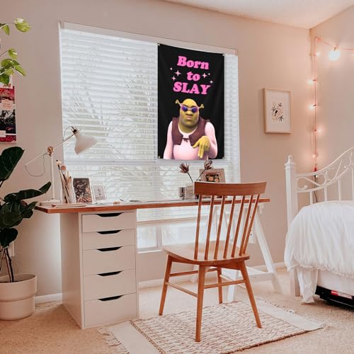 Generic Green Monster Funny Tapestries Born To Slay 2X3Ft Art Bedroom Decoration Flag Wall Hanging thumb #6