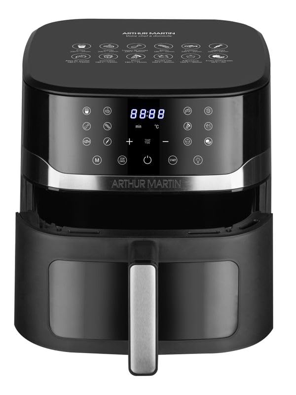 Freidora Sin Aceite Arthur Martin 10l 1800w Negra - Ampaf1800