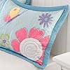 Intelligent Design Kids Crazy Daisy Bedding For Girls Reversible Quilt Set - Sky Blue, Pink , Flowers, Butterfly, Polka Dots Reverse – Ultra Soft Microfiber Coverlet, Twin 3 Piece #2