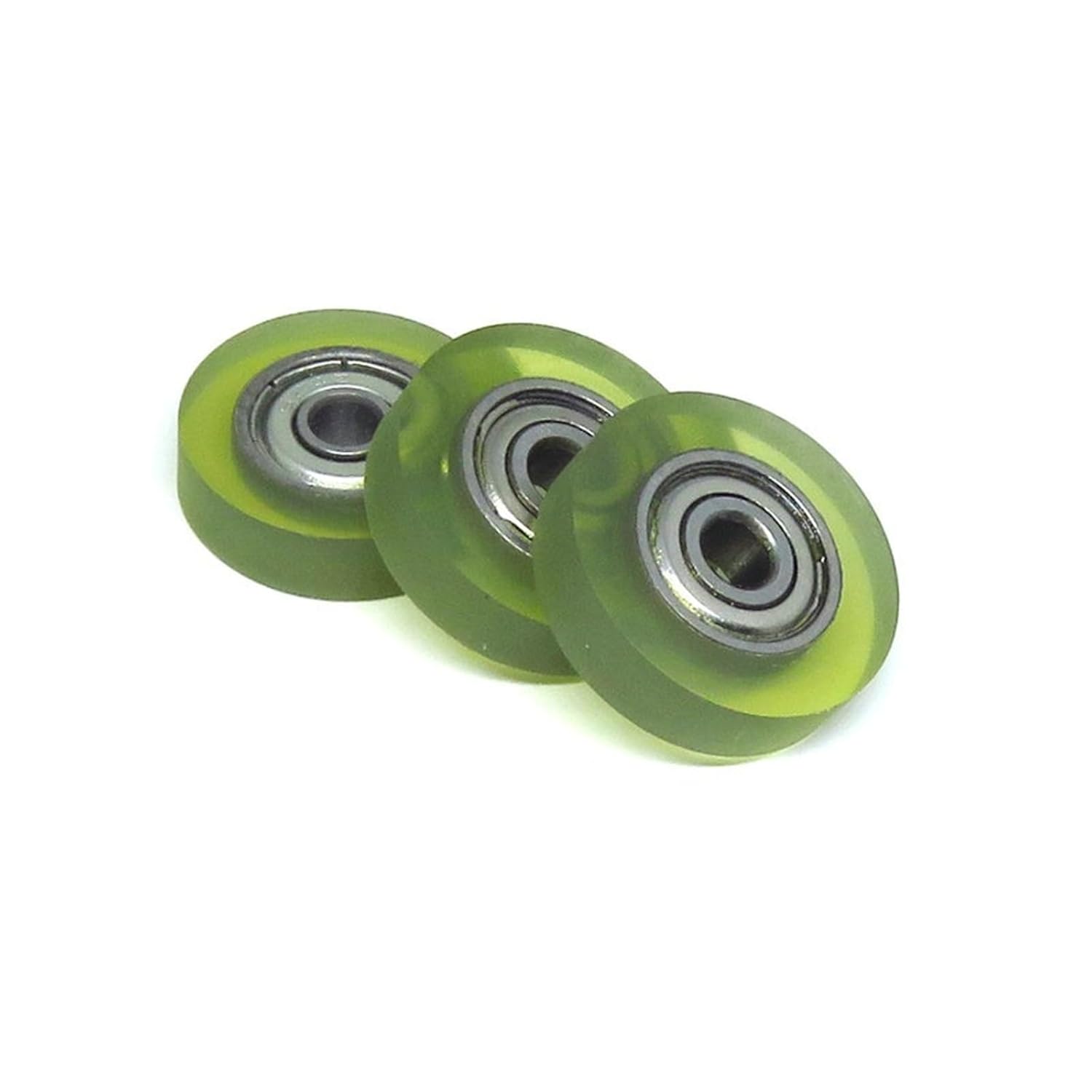 14mm PUコーティングベアリングプーリーホイール 4x14x4 ベアリング PU68414-4 OD 14mm ソフトラバー 4