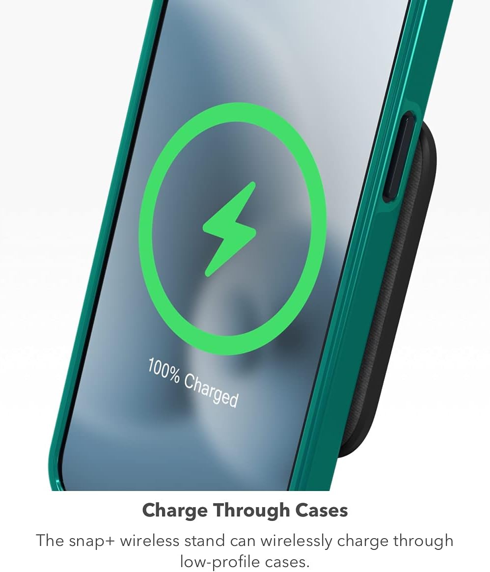 Mophie - 15W Wireless Charging Stand Compatible with snap and MagSafe for Smartphones, iPhone, Google Pixel, Samsung Galaxy, Qi-Enabled Devices