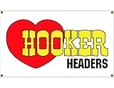 Hooker Header Garage Banner Man Cave Banner Hot Rod Rat Rod