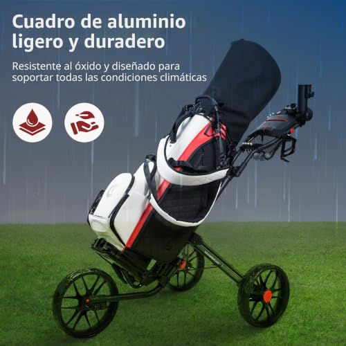 Miniatura 6 de Caddytek V2-Plata Carrito De Golf De Lujo Con Cuatro Pliegues, Caddylite 15.3 Versión 2, Color Plateado, Unisex, Talla Única