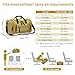 SUIKIHUM Expandable Canvas Duffel 50cm-58cm, Sturdy Zipper and Reinforced Handles, Lightweight Carry-On Weekender Bag for 3-5 Day Trips, Khaki