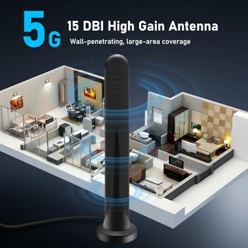 Antenne 5G LTE 15dBi SMA TS9 omnidirectionnelle externe pour routeur 4G - 2