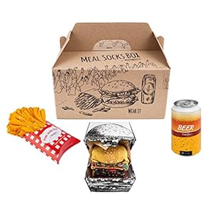 Rainbow Socks – Women’s Men’s Funny Meal Socks Box Gift – 5 Pairs