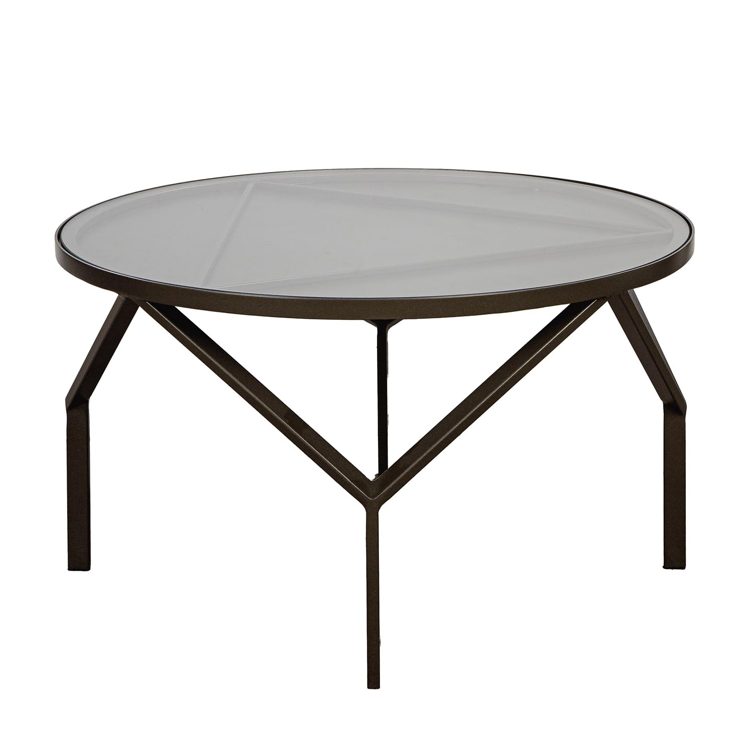 GILDE Triade Side Table Metal Round Anthracite Metallic Look Diameter 69 cm x Height 39 cm