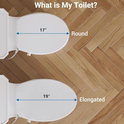 Bidet Toilet Seat, Premium Non-Electric Round Bidet Toilet Seats with Dual Nozzle, Easy to Install and Use, Perfect for Personal Hygiene and Comfort(Fits Round Toilets, White)