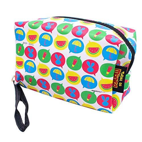 Necessaire Colorido Símbolos 12.5x8x22cm - Turma Da Mônica
