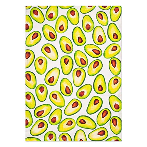 Gmicréatifs 3 Pack Kitchen Tea Towels, Dish Towels, Lemons, Strawberry And Avocado Prints, One Of Each, 100% Cotton, Cloth, Soft, Measuring 16”X 24" Inches #TOP2