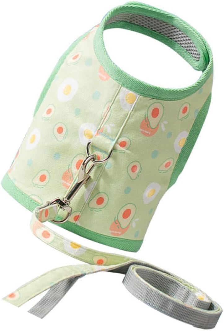 Toddmomy 1 Set Cat Harness and Leash Vest for Kittens and Dogs Soft and Comfortable for Walking and Outdoor Activities Avocado