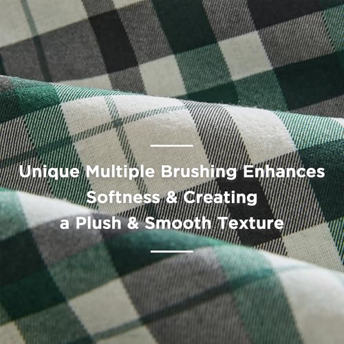 Image of Woolrich Cotton Sheet Set Cottage Charms Print, 100% Cotton Flannel Sheets Warm & Fuzzy Bedding Set Cal King Size Sheets, Fitted Pocket Fits Up to 14 inch Mattress, Cal King Finton, 4 Piece