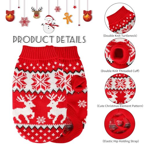 Pull de Noël pour chien et chat Rypet taille L lot de 2 - 4